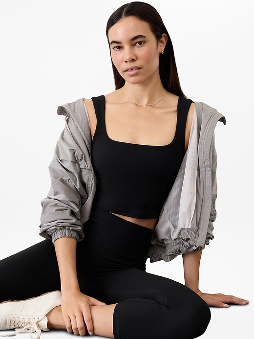 Transcend Square Neck Crop Sports Bra D-DD