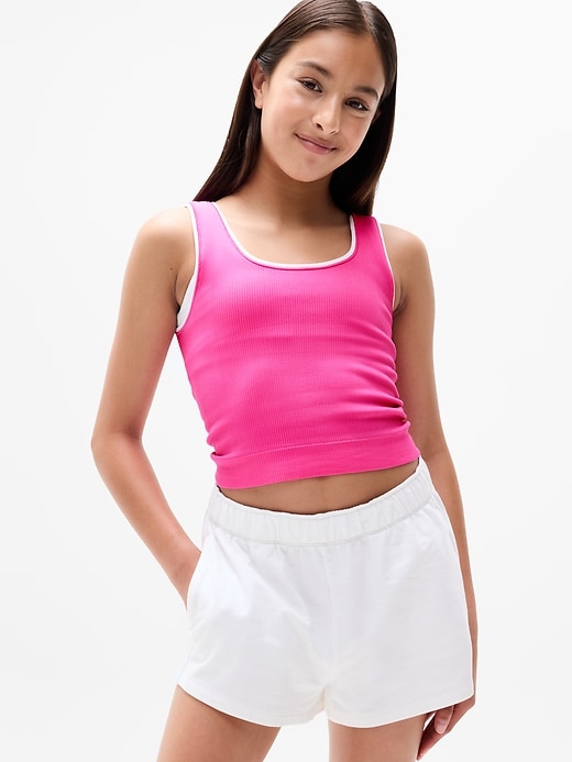 Athleta Girl Rise Above Rib Crop Tank