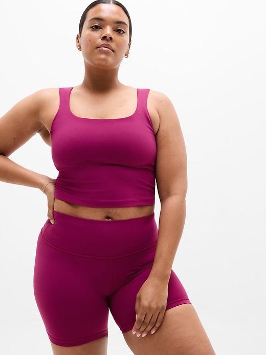 Transcend Square Neck Crop Sports Bra D-DD