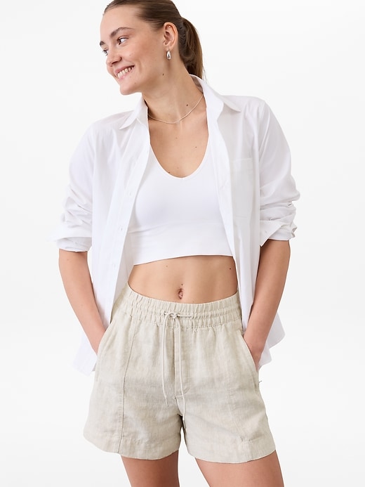 Retreat Linen Mid Rise 4" Short