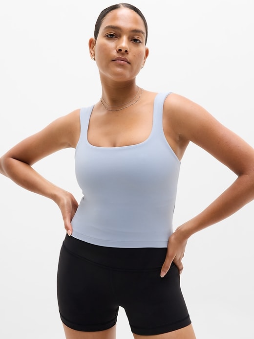 Transcend Square Neck Crop Sports Bra D-DD