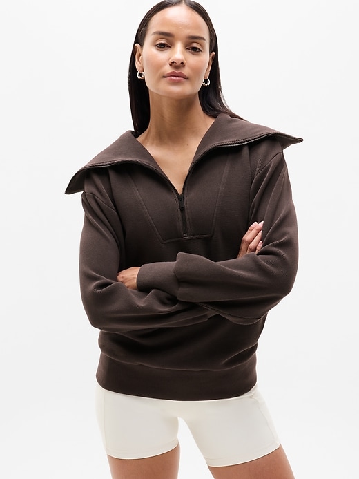 Ottoman Rib 1/4 Zip Sweatshirt