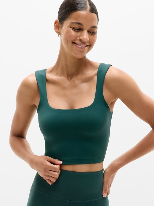 Transcend Square Neck Crop Sports Bra D-DD