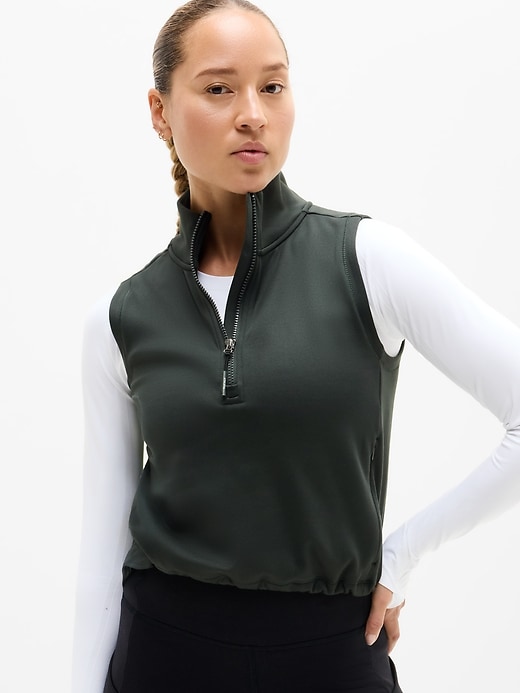 Unstoppable 1/2 Zip Cropped Vest