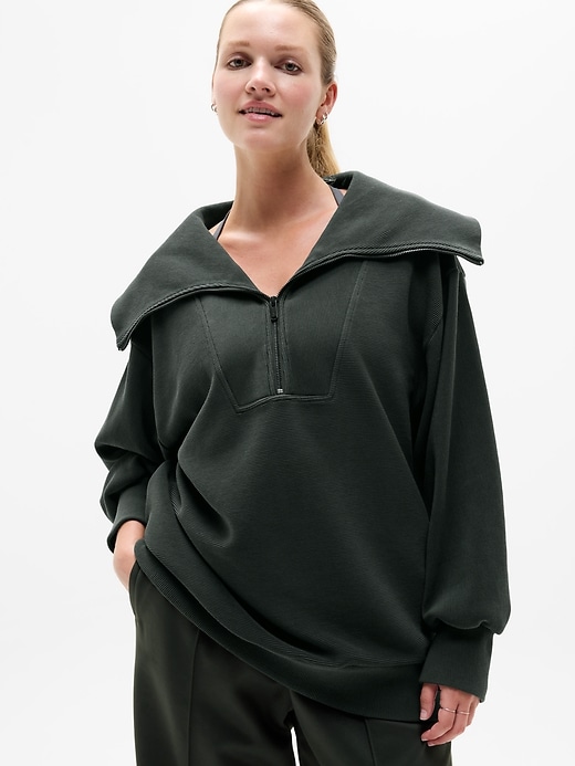 Ottoman Rib 1/4 Zip Sweatshirt