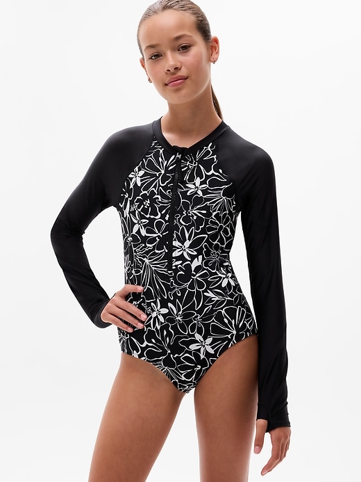 Athleta Girl Rashguard One Piece Ombre