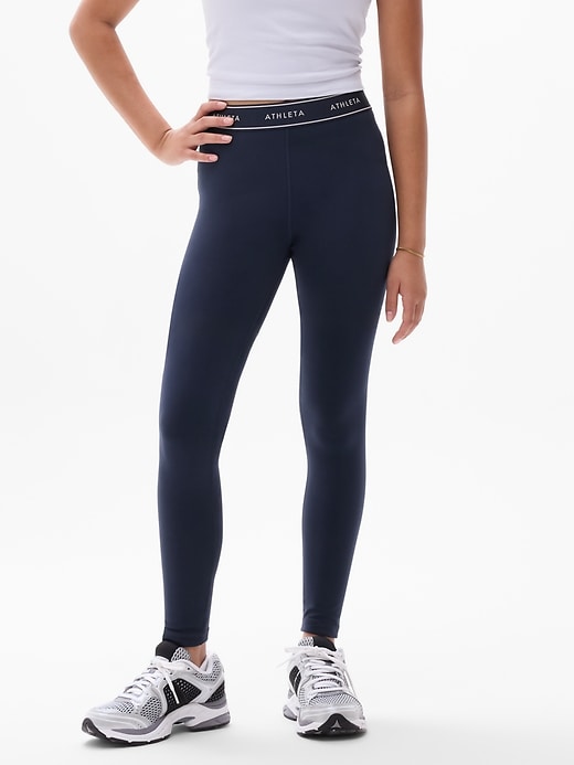 Athleta Girl High Rise Chit Chat Logo Legging