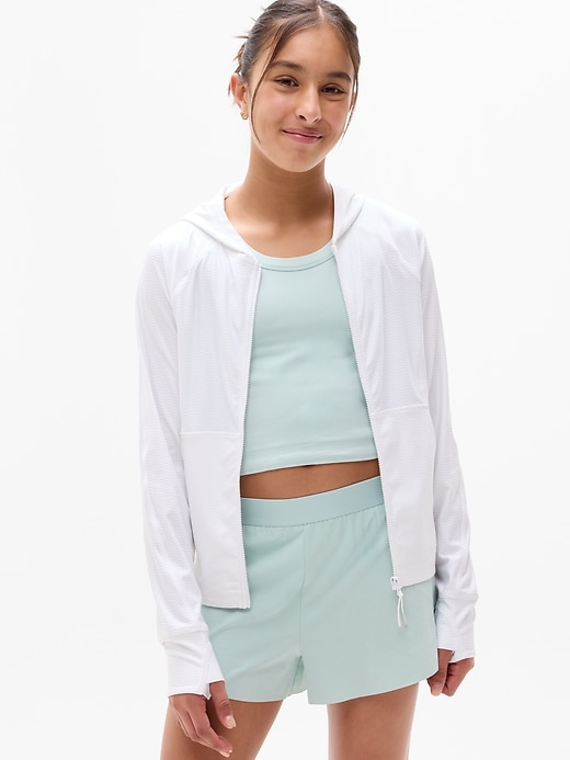 Athleta Girl Long Serve Textured UPF Jacket