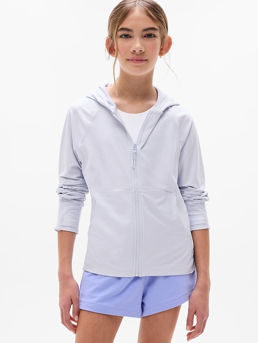 Athleta Girl Long Serve Textured UPF Jacket