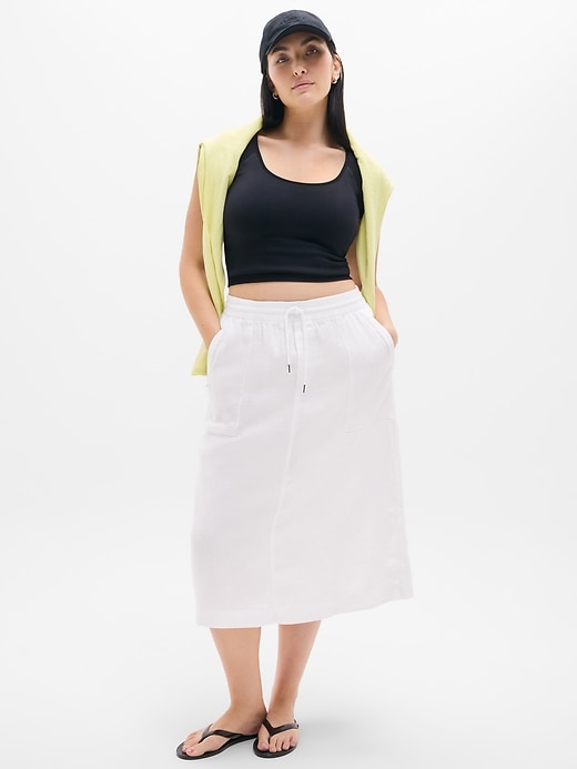 Retreat Linen Midi Skirt