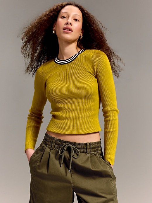 Old Navy x Christopher John Rogers Long-Sleeve Back Keyhole Sweater