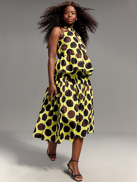 Old Navy x Christopher John Rogers Drop-Waist Jean Midi Skirt