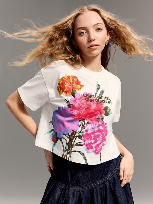 Old Navy x Christopher John Rogers Crop T-Shirt