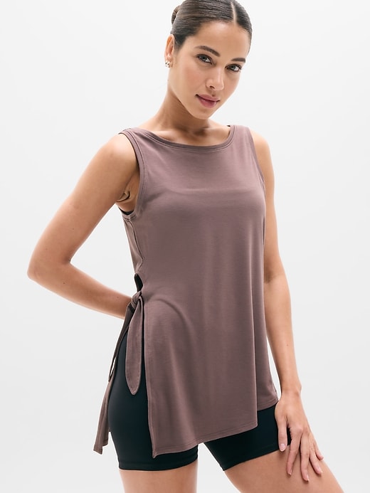 Move With Ease Asym Tie Tank