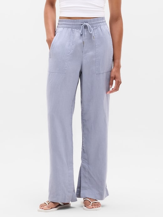 Retreat Linen High Rise Wide Leg Pant