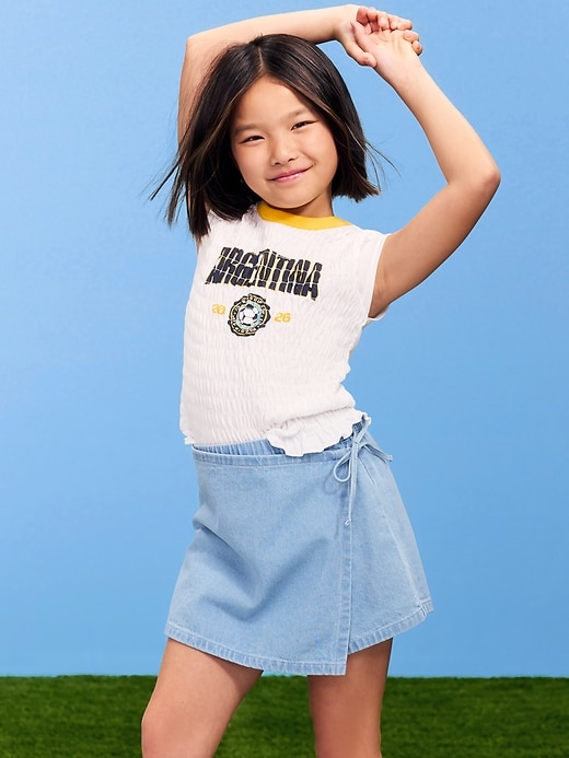 FIFA World Cup 26™ Brazil Smocked Graphic T-Shirt for Girls