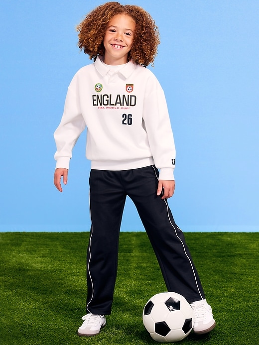 FIFA World Cup 26™ England Dynamic Fleece Collared Graphic Sweatshirt for Kids