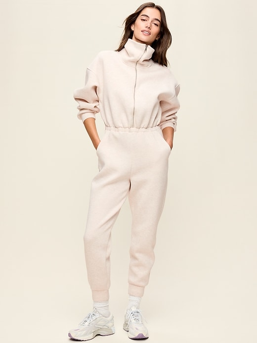 Bounce Fleece Long-Sleeve Jumpsuit