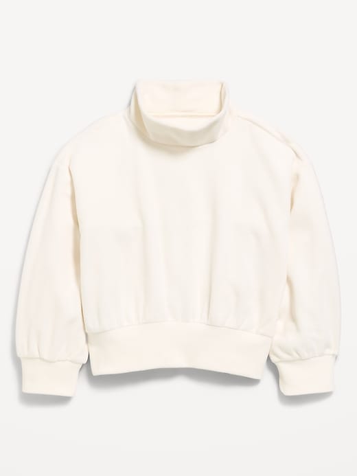 Long-Sleeve Mock-Neck Microfleece Top for Girls