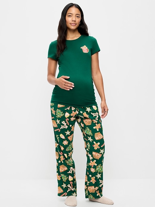 Maternity Printed Flannel Pajama Pants