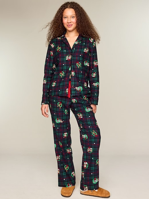 Printed Flannel Pajama Pant Set for Women