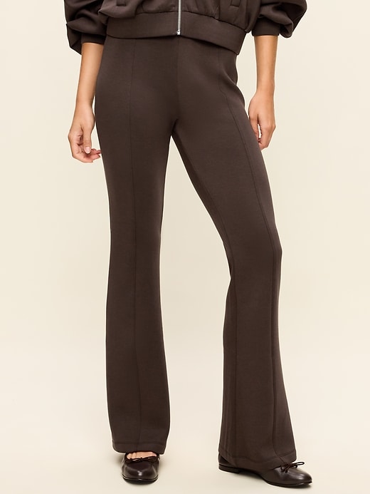 High-Waisted Bounce Fleece Flare-Leg Sweatpants