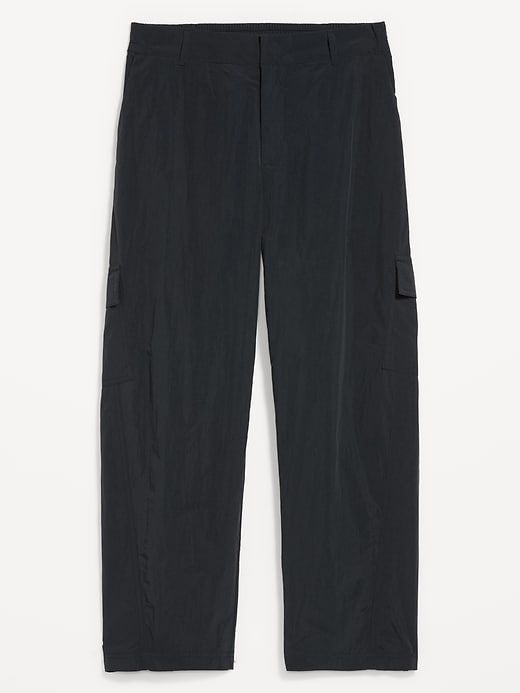 Mid-Rise Barrel-Leg Cargo Pants