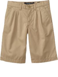 Boys Pleated Uniform Shorts