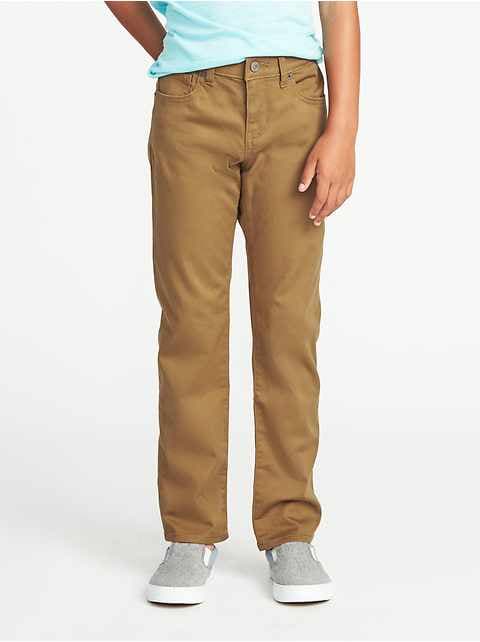 SlimFit School Uniform Pants Adjustable Waist Twill  Boys  