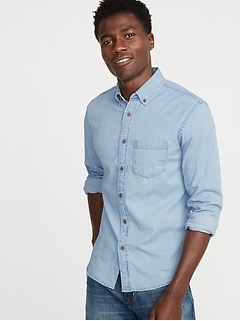 old navy mens denim shirt