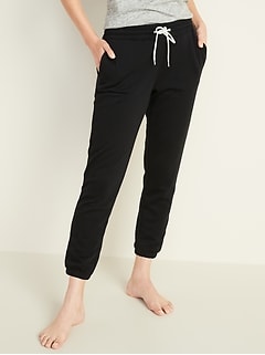 French Terry Cinched-Hem Joggers for Women