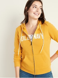 Logo-Graphic Zip Hoodie for Women