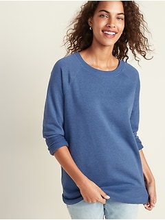 Boyfriend French Terry Tunic Sweatshirt for Women