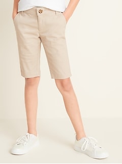 old navy girls khaki shorts