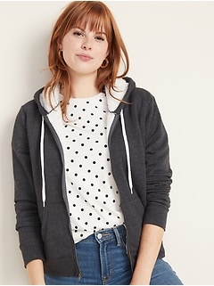 Sherpa-Lined Zip Hoodie for Women