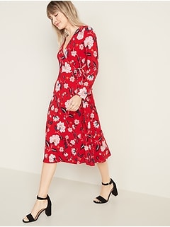 old navy red polka dot dress