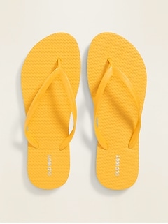 mustard color flip flops