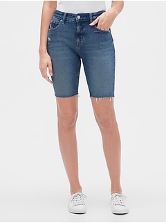 long womens jean shorts