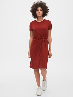 midi cap sleeve dress gap