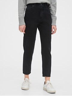 black mom trousers