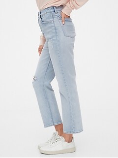 gap high rise straight crop