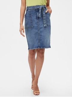 banana republic jean skirt