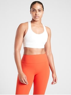 athleta white sports bra