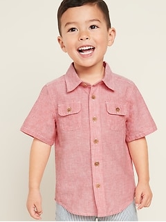 pink button up shirt toddler