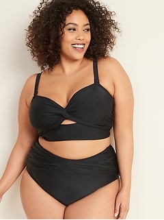 plus size bathing tops