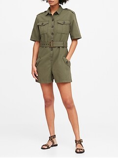 banana republic green jumpsuit