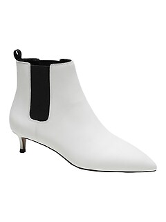 banana republic low block heel bootie