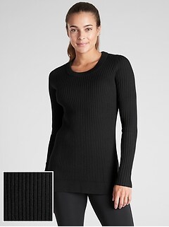 athleta black sweater