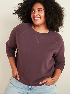 women's plus size crew neck sweatshirts