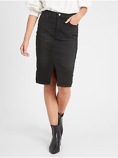 banana republic jean skirt